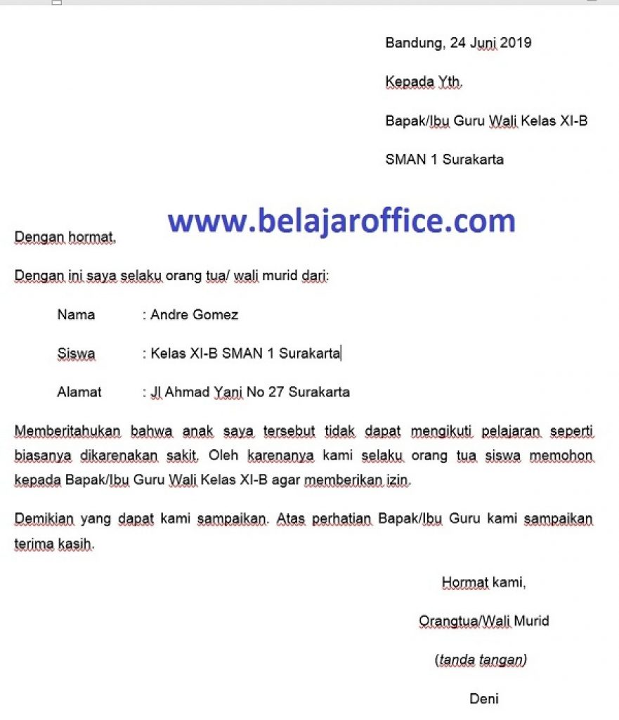 Detail Contoh Surat Izin Acara Keluarga Nomer 27