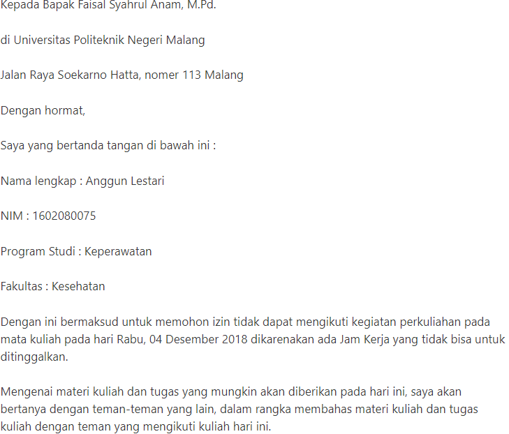 Detail Contoh Surat Izin Tidak Masuk Sekolah Karena Ada Acara Keluarga Nomer 46