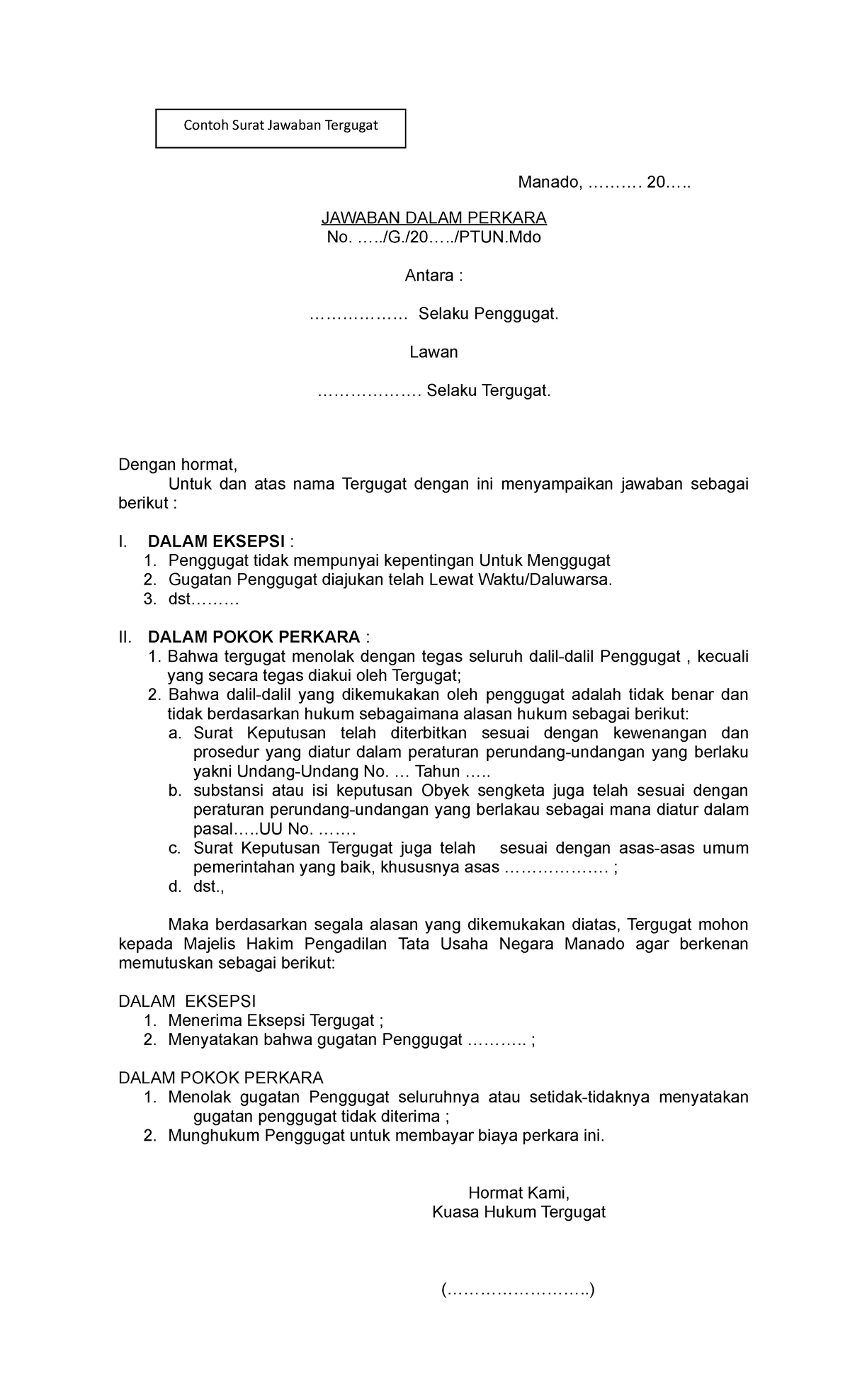 Detail Contoh Surat Jawaban Nomer 13