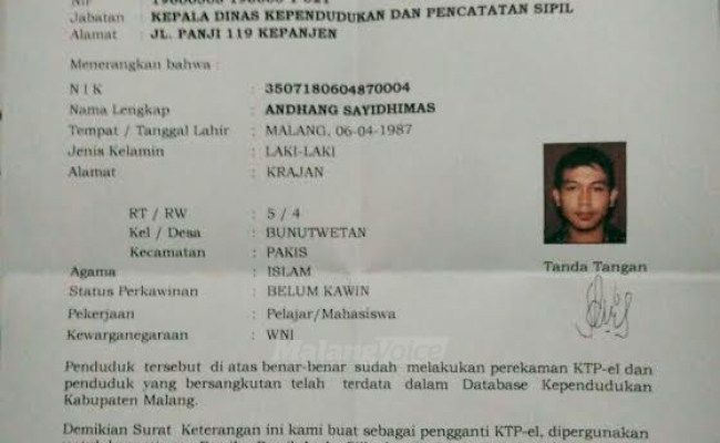 Detail Contoh Surat Keterangan Ktp Sementara Nomer 11