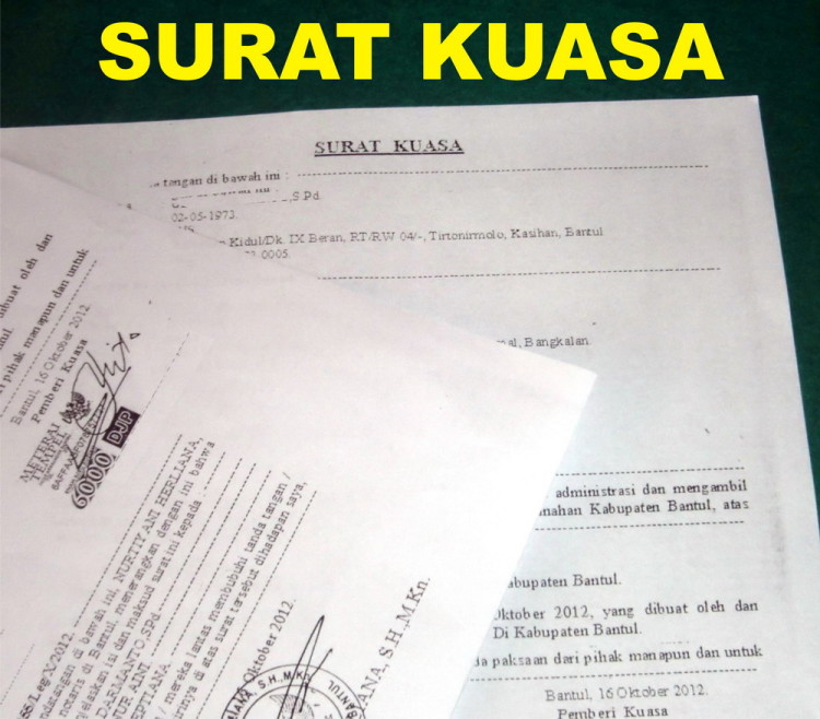 Detail Contoh Surat Kuasa Perseorangan Nomer 42