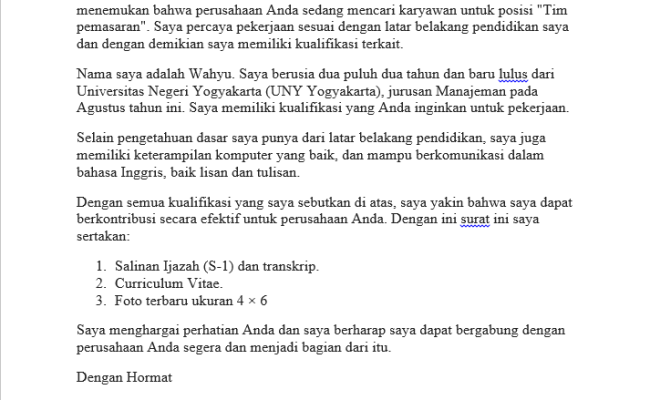 Detail Contoh Surat Lamaran Pekerjaan Dalam Bahasa Inggris Beserta Artinya Nomer 40