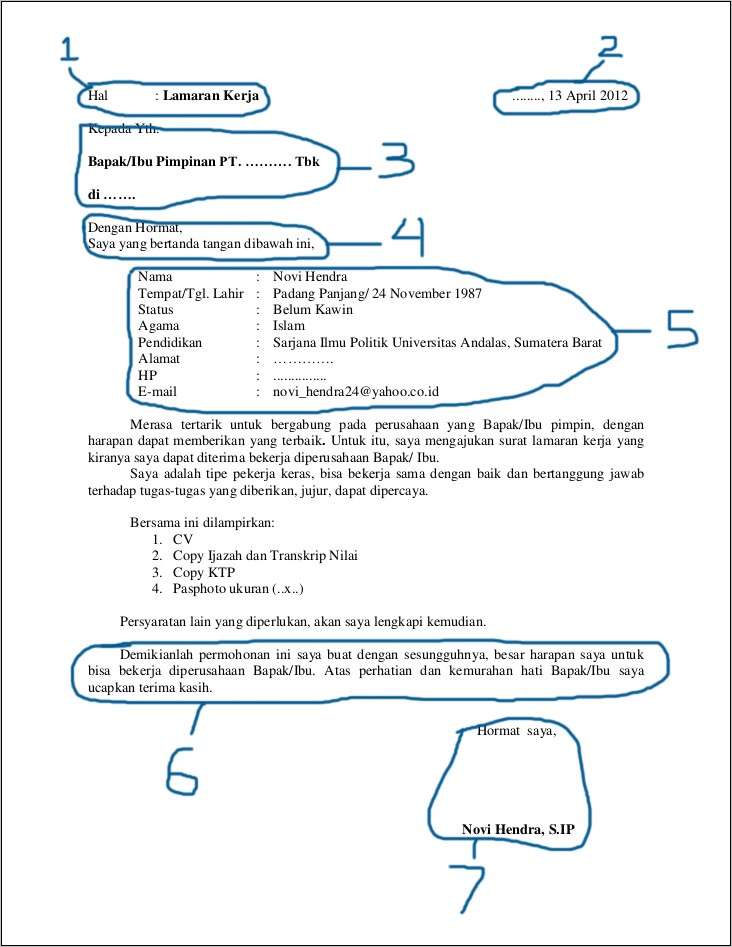 Detail Contoh Surat Lamaran Pekerjaan Pelajaran Bahasa Indonesia Nomer 19