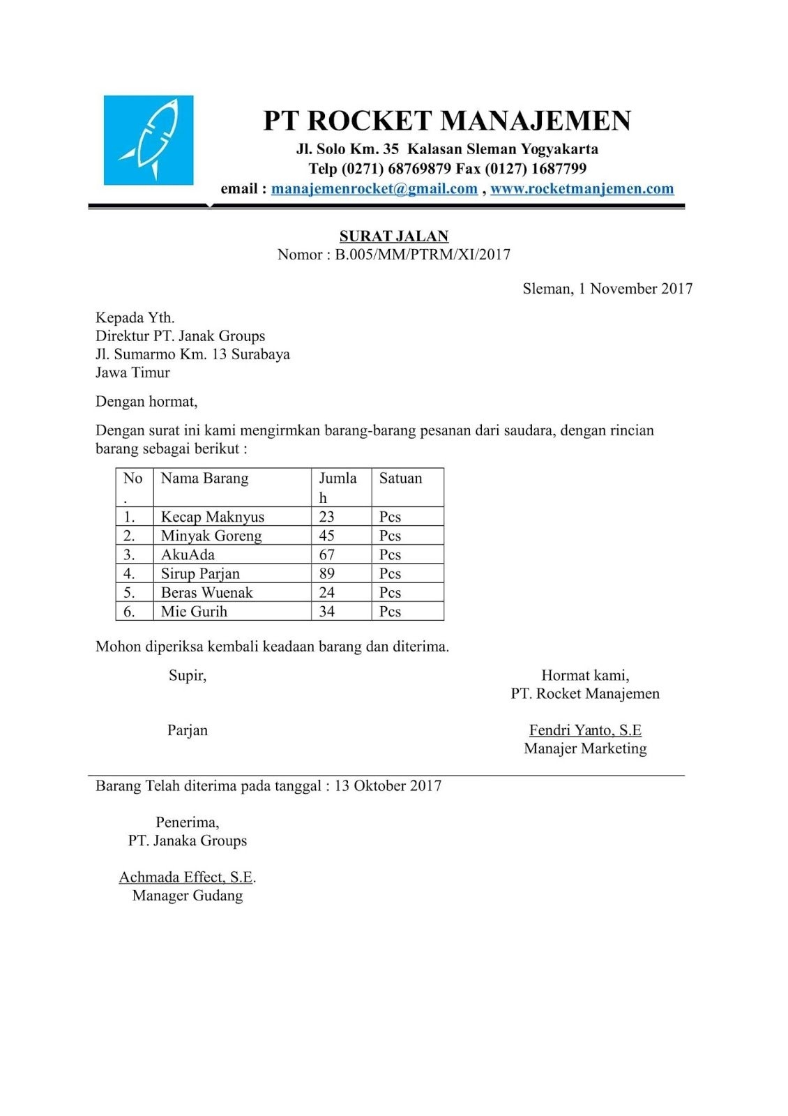 Detail Contoh Surat Modified Block Style Bahasa Inggris Nomer 22