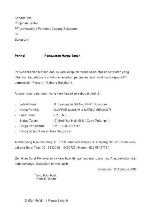 Detail Contoh Surat Negosiasi Harga Nomer 12