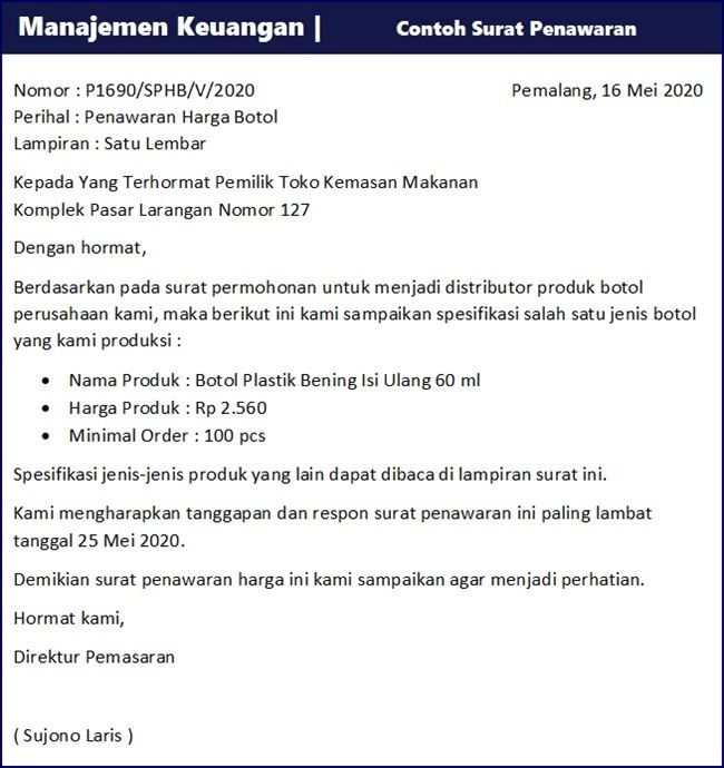 Detail Contoh Surat Negosiasi Harga Nomer 36
