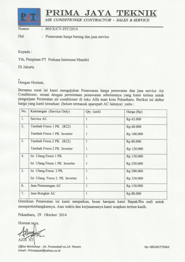 Detail Contoh Surat Negosiasi Harga Nomer 41