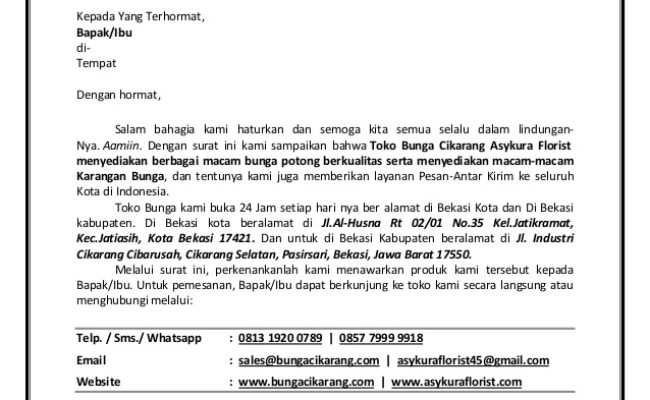 Detail Contoh Surat Negosiasi Harga Nomer 45