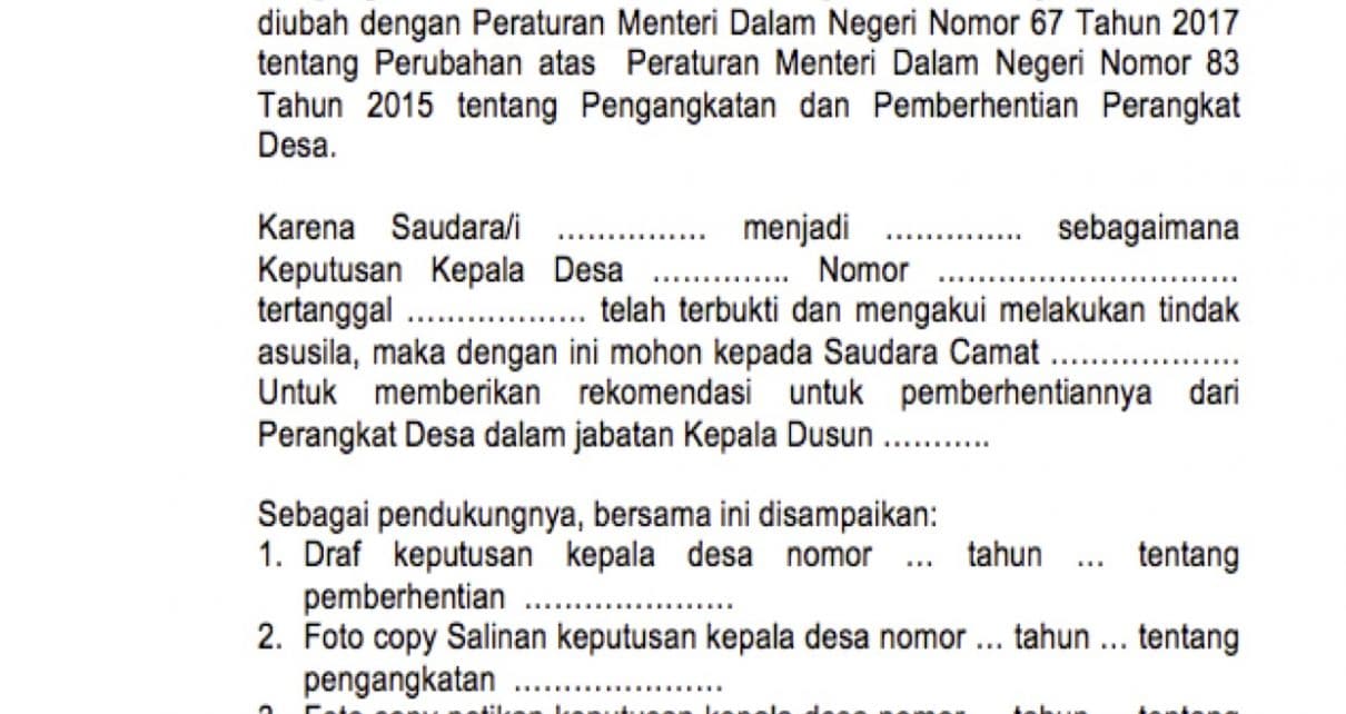 Detail Contoh Surat Pemberhentian Sementara Nomer 29