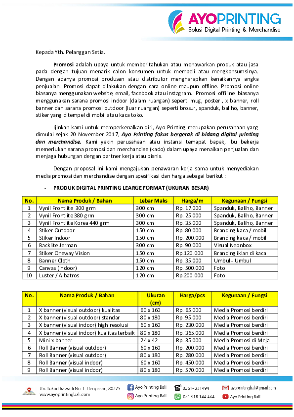 Detail Contoh Surat Penawaran Harga Percetakan Nomer 10