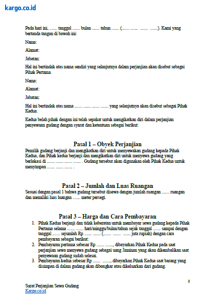 Detail Contoh Surat Perjanjian Sewa Kapal Nomer 11