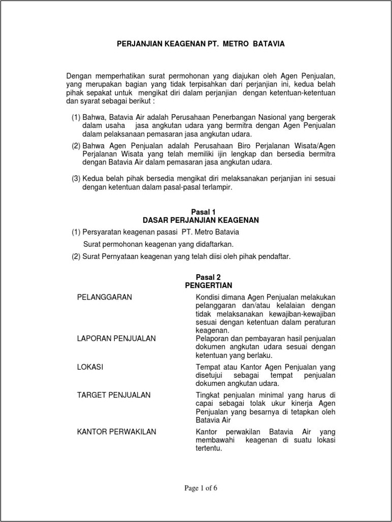 Detail Contoh Surat Perjanjian Usaha Penyewaan Buku Nomer 10