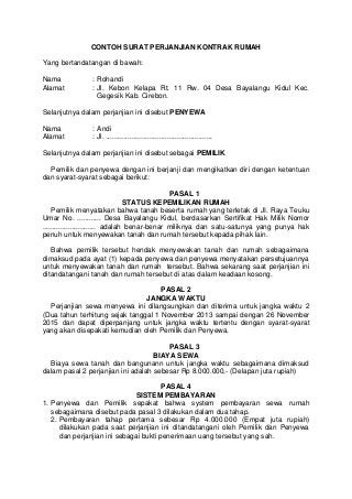 Detail Contoh Surat Perjanjian Usaha Penyewaan Buku Nomer 20