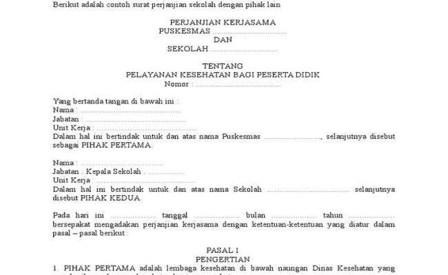 Detail Contoh Surat Perjanjian Usaha Penyewaan Buku Nomer 42