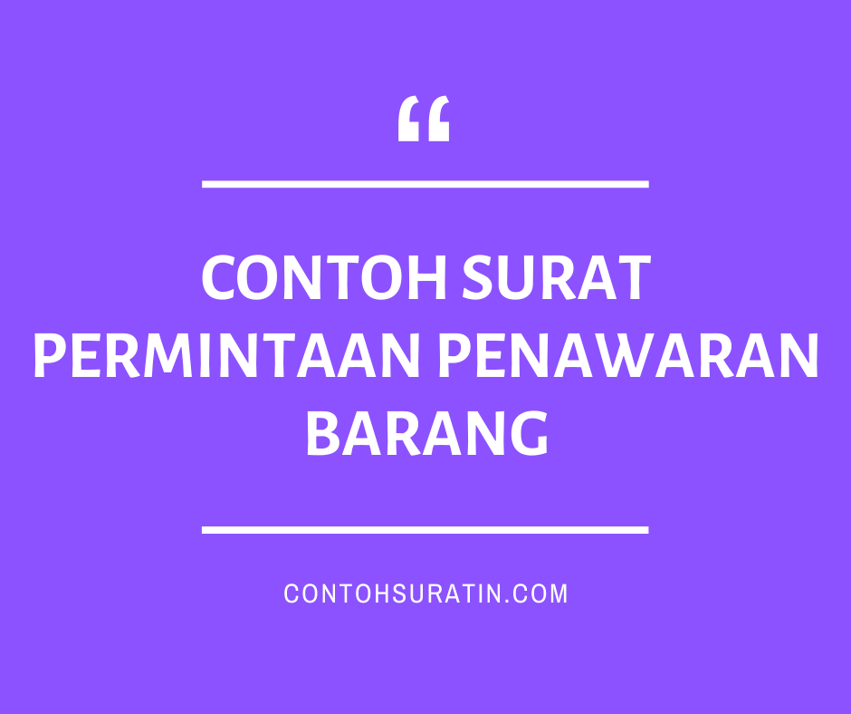 Detail Contoh Surat Permintaan Penawaran Harga Nomer 41