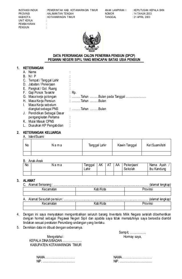 Detail Contoh Surat Permohonan Masa Persiapan Pensiun Pns Nomer 38