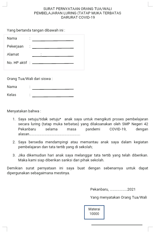 Detail Contoh Surat Pernyataan Tidak Dapat Mengikuti Kegiatan Nomer 47