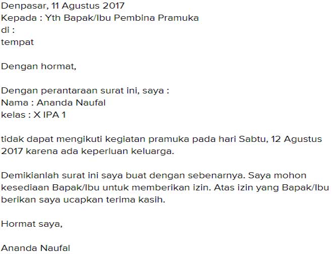 Detail Contoh Surat Pernyataan Tidak Dapat Mengikuti Kegiatan Nomer 51