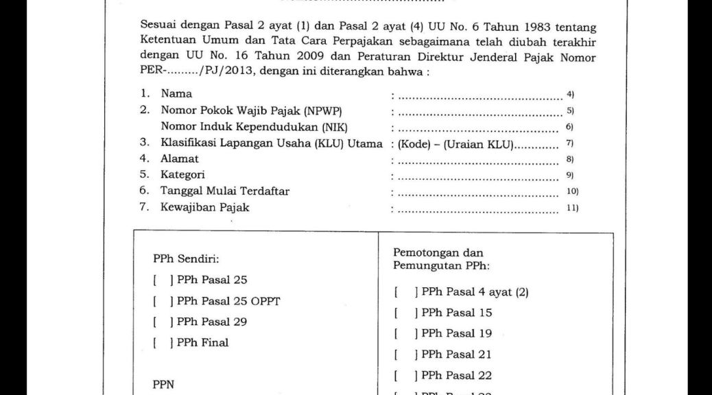 Detail Contoh Surat Pernyataan Untuk Npwp Nomer 45