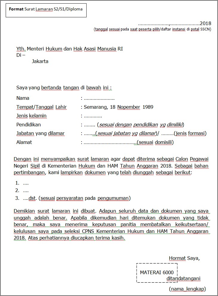 Detail Contoh Surat Pernyataan Untuk Pendaftaran Cpns Nomer 48