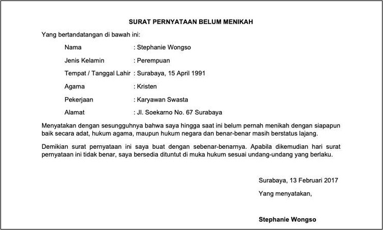 Detail Contoh Surat Persetujuan Orang Tua Untuk Menikah Secara Kristen Nomer 33