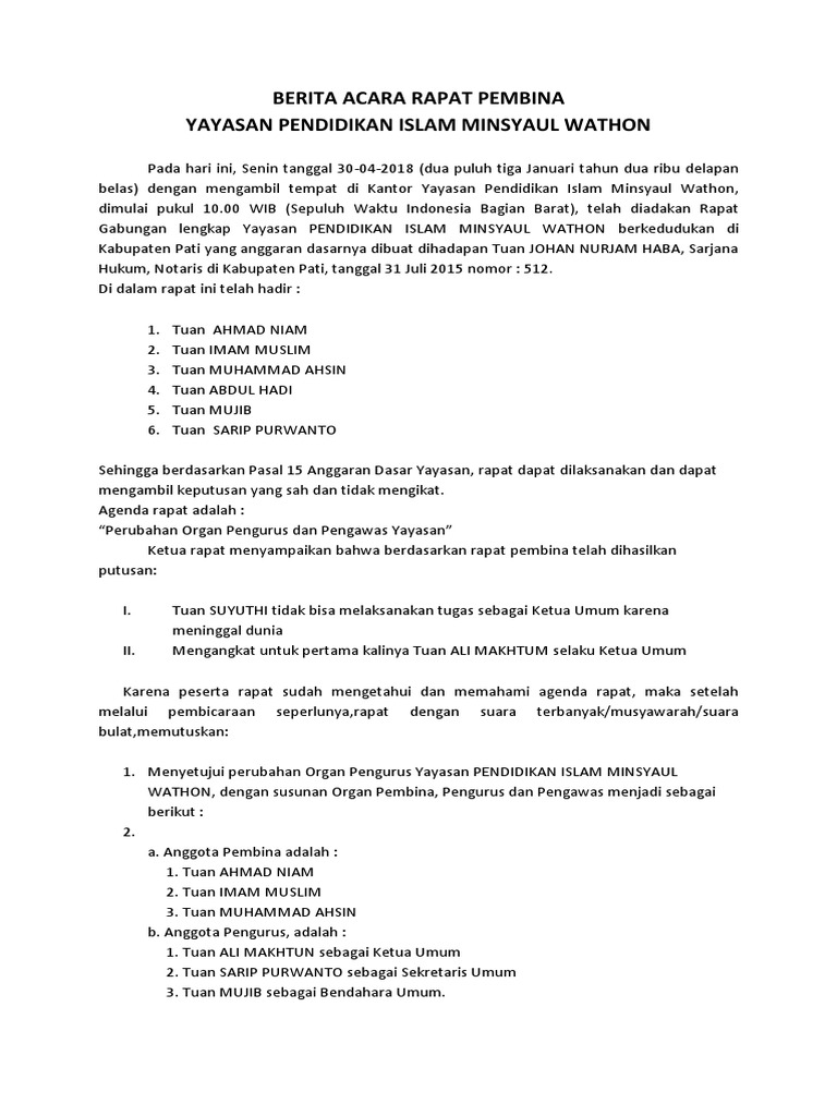 Detail Contoh Surat Persetujuan Pembina Yayasan Nomer 3