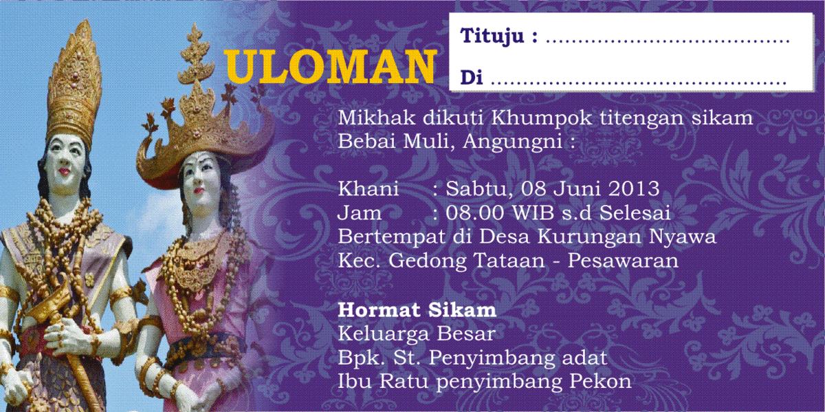 Detail Contoh Surat Pribadi Dalam Bahasa Lampung Nomer 19
