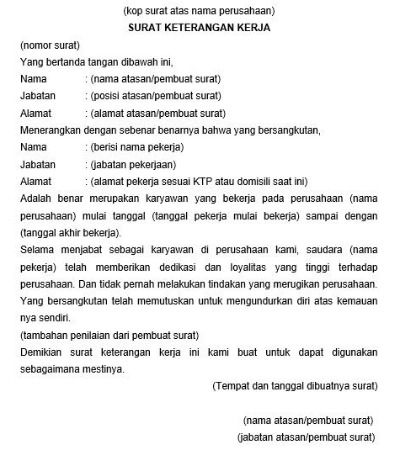 Detail Contoh Surat Rekomendasi Atasan Untuk Pinjaman Nomer 31