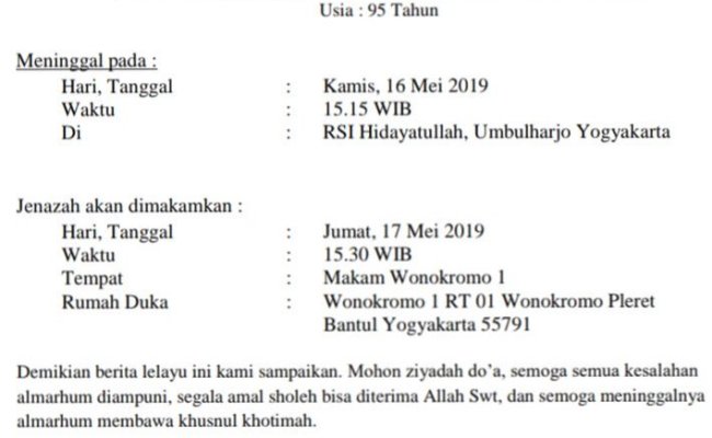 Detail Contoh Surat Ucapan Belasungkawa Nomer 12