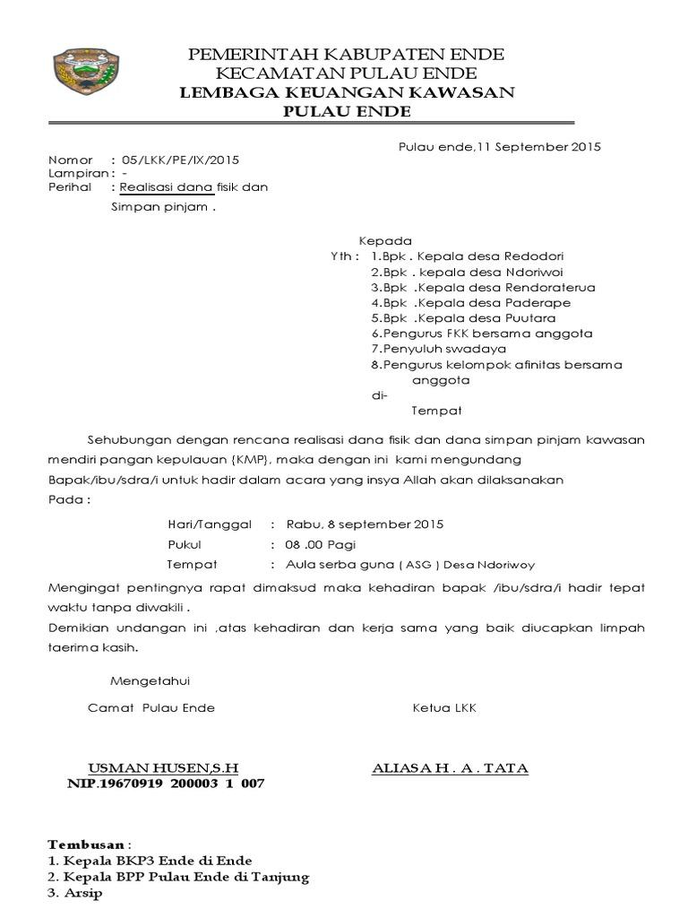 Detail Contoh Surat Undangan Rapat Desa Nomer 48