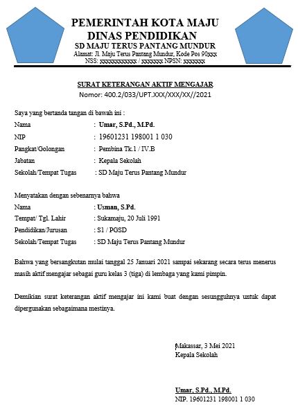 Detail Contoh Surat Untuk Guru Di Sekolah Nomer 45