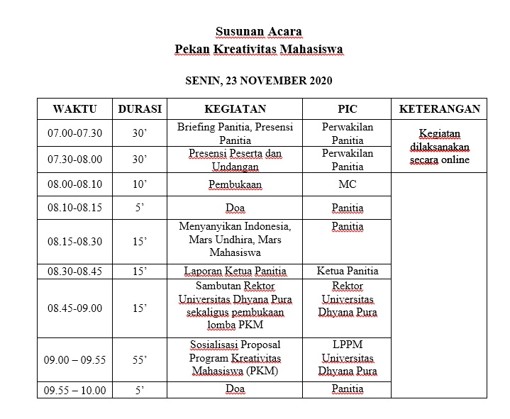 Detail Contoh Susunan Acara Lomba Nomer 44