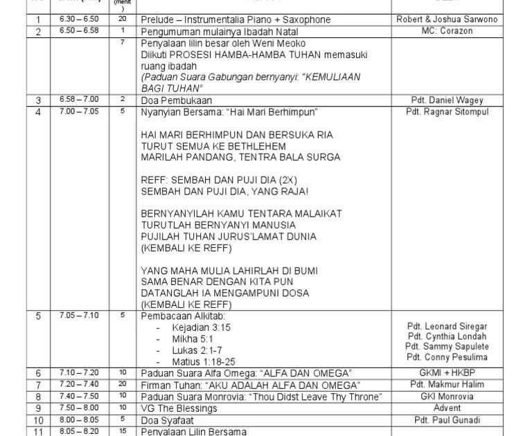 Detail Contoh Susunan Acara Natal Nomer 25