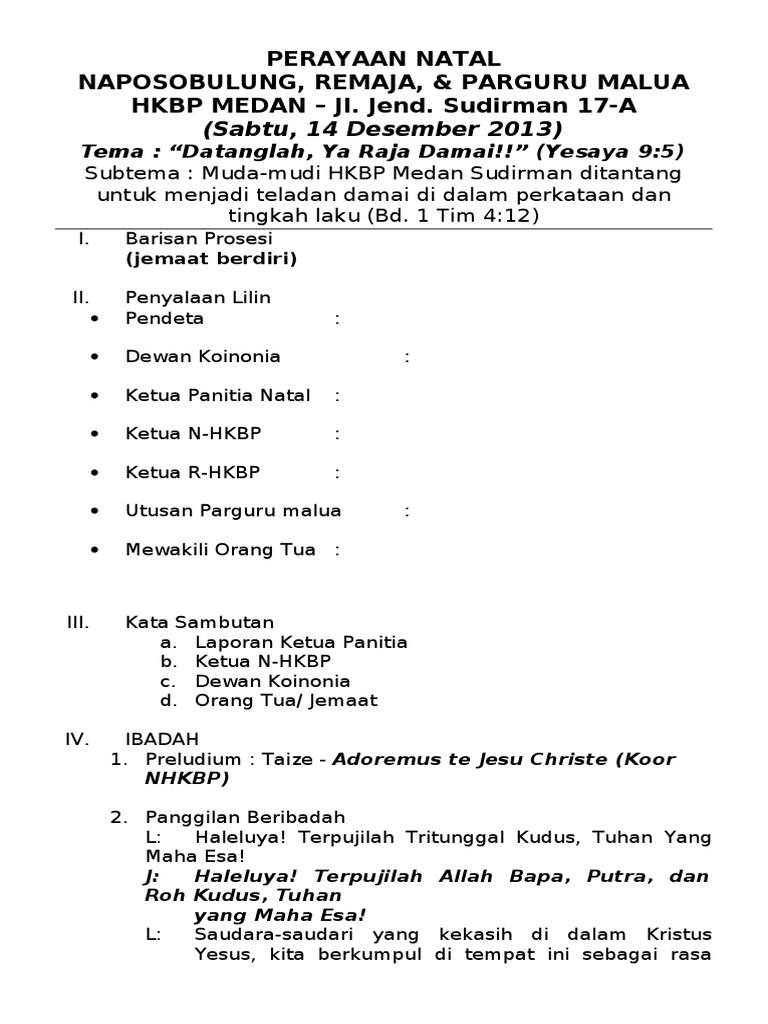 Detail Contoh Susunan Acara Natal Nomer 38