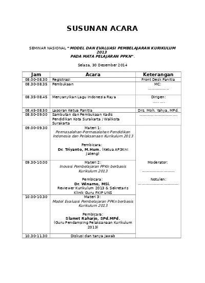 Detail Contoh Susunan Acara Rapat Nomer 27