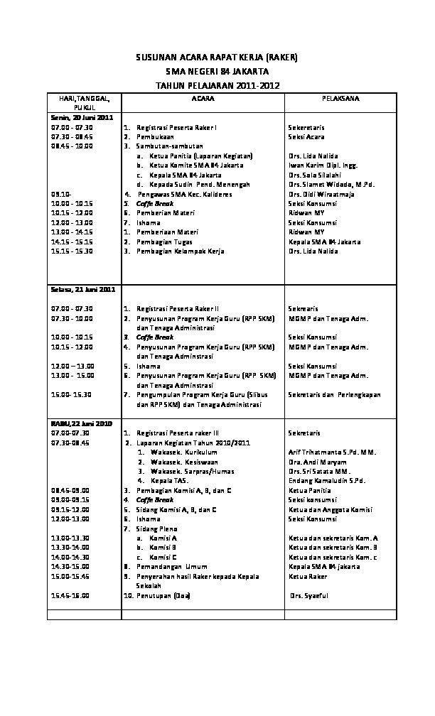 Detail Contoh Susunan Acara Rapat Nomer 28