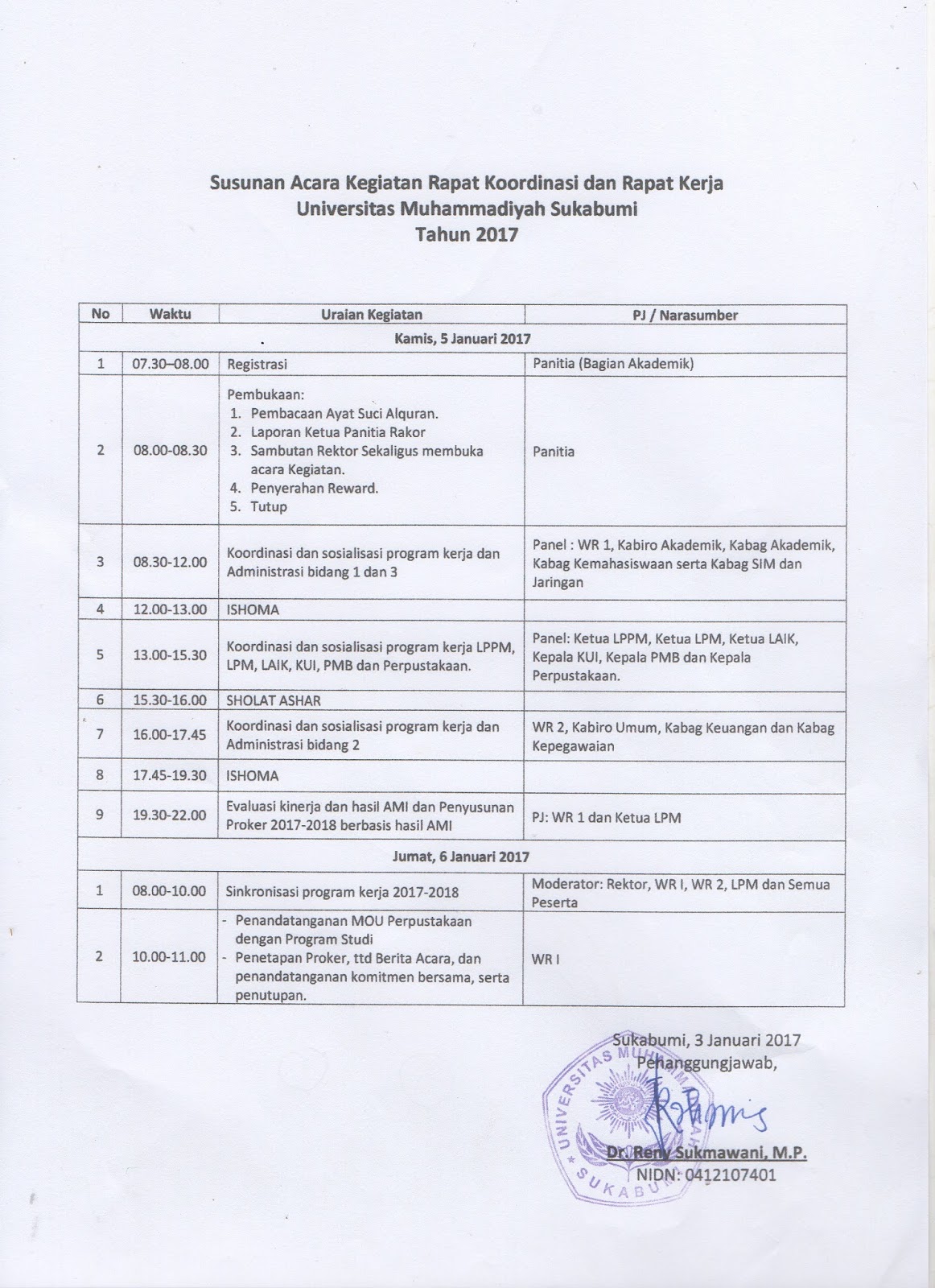 Detail Contoh Susunan Acara Rapat Kerja Nomer 17