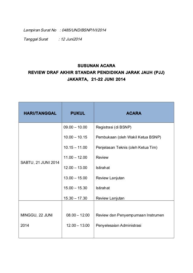 Detail Contoh Susunan Acara Rapat Kerja Nomer 19