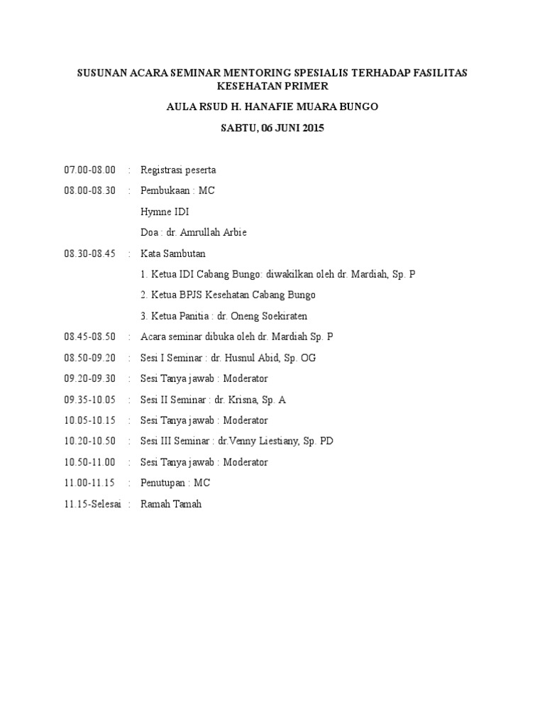 Detail Contoh Susunan Acara Seminar Nomer 18