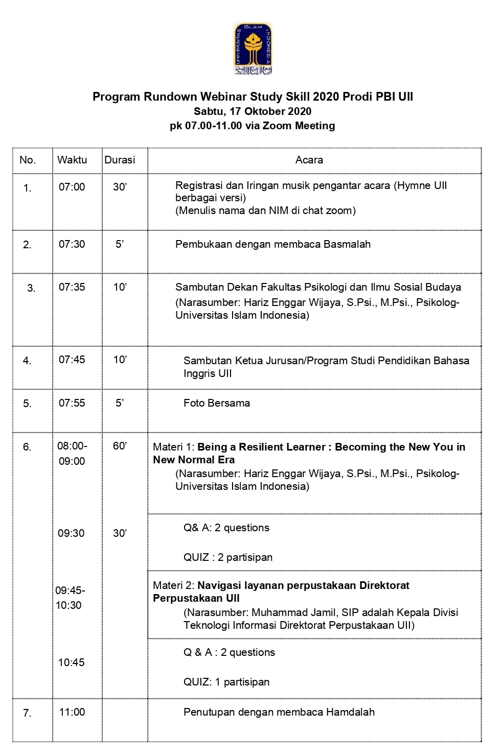 Detail Contoh Susunan Acara Seminar Nomer 27