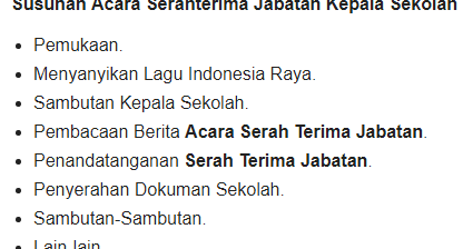 Detail Contoh Susunan Acara Serah Terima Jabatan Nomer 18