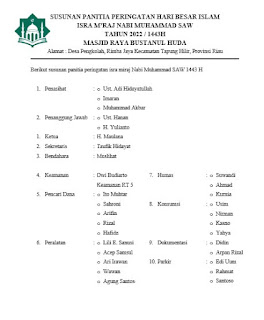 Detail Contoh Susunan Panitia Acara Nomer 29