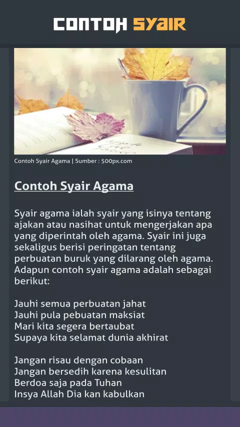 Detail Contoh Syair Kehidupan Nomer 9