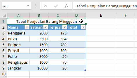 Detail Contoh Tabel Excel Nomer 11