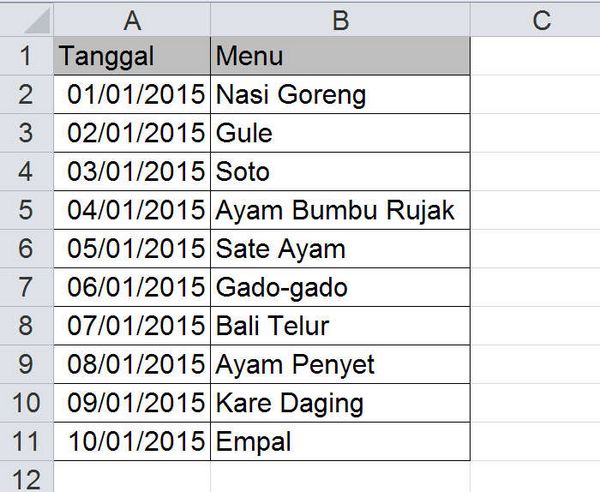 Detail Contoh Tabel Excel Nomer 22