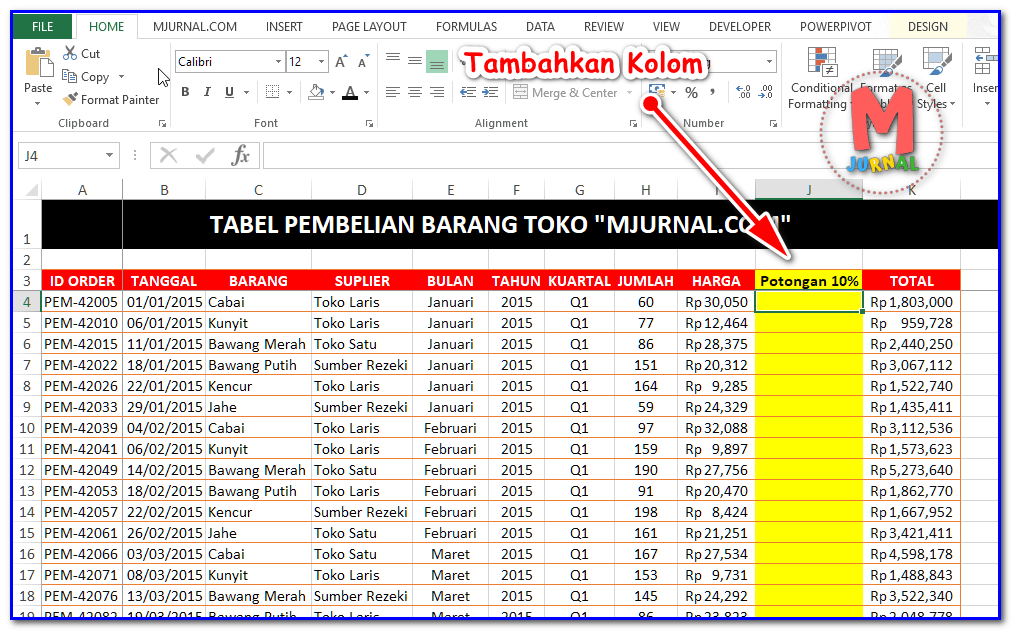 Detail Contoh Tabel Excel Nomer 23