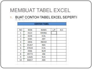 Detail Contoh Tabel Excel Nomer 47