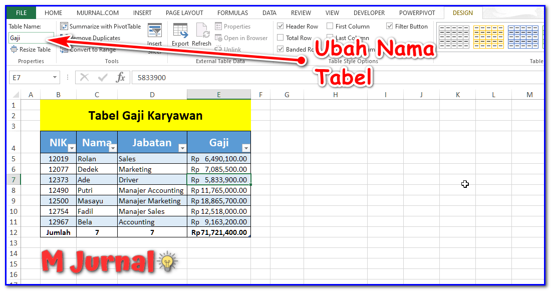 Detail Contoh Tabel Microsoft Excel Nomer 3