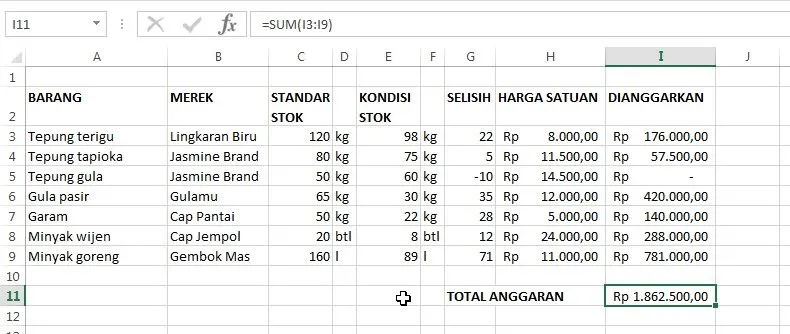 Detail Contoh Tabel Microsoft Excel Nomer 29