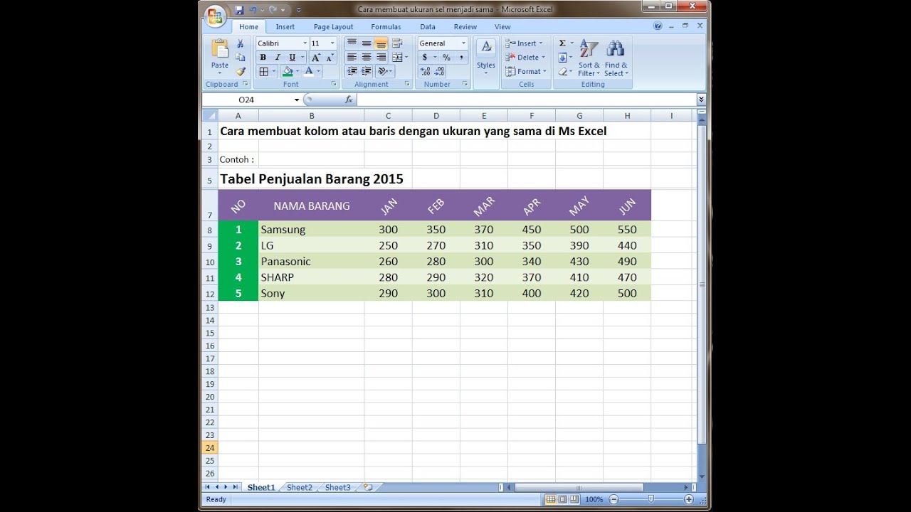 Detail Contoh Tabel Microsoft Excel Nomer 49